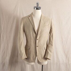 Jos. A. Bank Slim Fit Linen Cotton Blend Suit Separates Jacket 43R beige tan